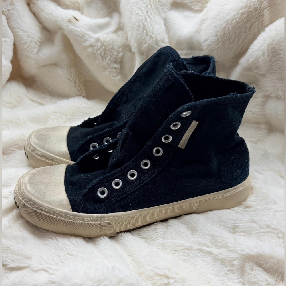 ÑBalenciaga Black Canvas HighTop Sneakers with White Soles No box, and the laces - Picture 6 of 10